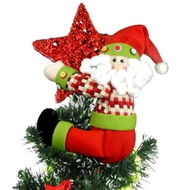 Detailed information about the product Christmas Tree Topper Santa Claus,Unique Holiday Xmas Decorations Funny Home Decor,Also Be Used As Curtain Tie and Hugger Wine Bottle