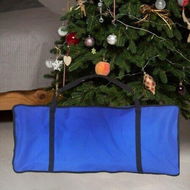 Detailed information about the product Christmas Wrapping Paper Storage Bag Christmas Decor Bag Waterproof with Handle Zipper Closure Pockets For Holiday Pendants Party Supplies,Blue