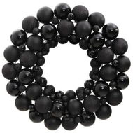 Detailed information about the product Christmas Wreath Black 45 cm Polystyrene