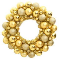 Detailed information about the product Christmas Wreath Gold 45 cm Polystyrene