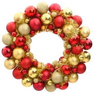 Detailed information about the product Christmas Wreath Red and Gold 45 cm Polystyrene