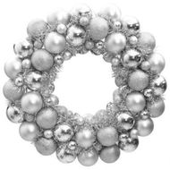 Detailed information about the product Christmas Wreath Silver 45 cm Polystyrene