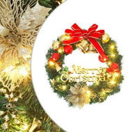 Detailed information about the product Christmas Wreath with 15 LEDs Green 30 cm