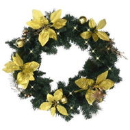 Detailed information about the product Christmas Wreath With LED Lights Green 60 Cm PVC