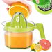 Citrus Juicer 4-in-1 Manual Juicer,Multifunctional Hand Juicers,Lemon Lime Squeezer with Comfortable Grip Handle,16.9 Ounce Capacity Orange Juicers,Green. Available at Crazy Sales for $14.99