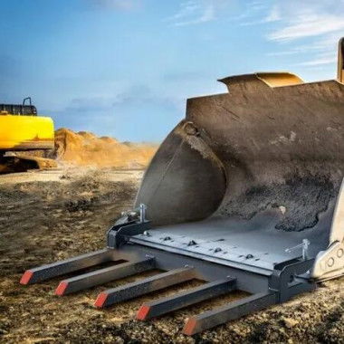 Clamp on Debris Forks to 1200 mm Bucket 1200 kg Capacity Heavy Duty Clamp on Pallet Forks Attachments Fit