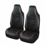 Detailed information about the product Classic Universal PU Leather Car Front Seat Covers High Back Bucket Seat Cover