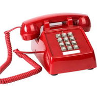 Detailed information about the product Classic Vintage Cord Phones for Landline Old Telephone with Mechanical Ringer Volume Control Retro Analog Desk Phone for Home House School,Red