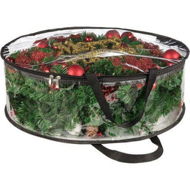 Detailed information about the product Clear Black 76*20cm Clear Wreath Storage Bags Plastic Wreath Bags with Dual Zippers and Handles for Christmas Thanksgiving Holiday Wreath Storage