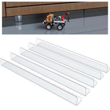 Clear Toy Blockers For Furniture. Stop Things From Going Under Couch Sofa Bed And Other Furniture. Suitable For Hard Surface Floors Only (5pcs 1.6 Inch High).