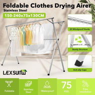 Detailed information about the product Clothes Drying Airer Stainless Steel Garment Rack Laundry Adjustable Foldable Freestanding Outdoor With 20 Hooks