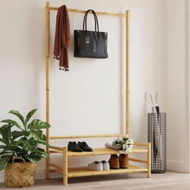 Detailed information about the product Clothes Rack with Shelves 103x40x183 cm Bamboo