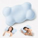 Cloud Shaped Neck Support Pillow, Ergonomic Memory Foam Pillow, Stable Support for Cervical Neck with Breathable Pillowcase (Light Blue). Available at Crazy Sales for $29.95