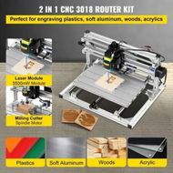 Detailed information about the product CNC 3018 DIY 3 Axis Engraver Kit With 5500mw Laser Engraver Milling Machine For Wood PVB PCB