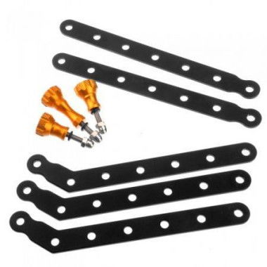 CNC Aluminum Alloy Extension Arms Mount Screw For GoPro HD Hero2 Hero3 3+ Golden.