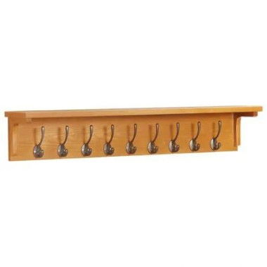 Coat Rack 90x16x16 cm Solid Oak Wood