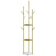 Detailed information about the product Coat Rack Clothes Stand 8 Hook Organizer Gold