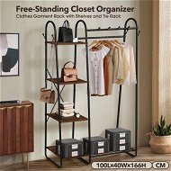 Detailed information about the product Coat Stand Storage Organiser Clothes Rail Garment Rack Hook Hanger Display Freestanding Shoe Shelf Entryway Hat Holder Hallway