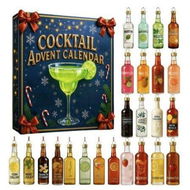 Detailed information about the product Cocktail Advent Calendar Christmas 2D Acrylic Christmas Tree Pendant Christmas Decorations Desktop Ornament Christmas Gift