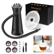 Detailed information about the product Cocktail Smoker Kit,Smoking Gun Food Smoker with Cup Lid and 4 Flavors Wood Chips,Handheld Portable Drink and Food Smoker Infuser for Cocktails Meat,Black