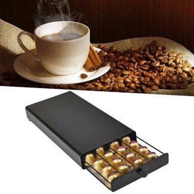 Coffee Capsule Holder For 40 CapsulesCompatibleCapsule DrawerCapsule StandCapsule StorageCoffee Capsule DispenserStand With Mesh Compartments