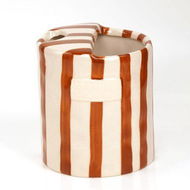 Detailed information about the product Coffee Mug Espresso Cup 10oz Ceramic Coffee Mugs Porcelain Coffee Cup Hand-Painted Striped Art Multiple Use for Kitchen,Brown