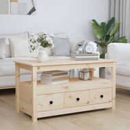 Detailed information about the product Coffee Table 102x49x55 Cm Solid Wood Pine