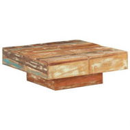 Detailed information about the product Coffee Table 80x80x28 Cm Solid Reclaimed Wood