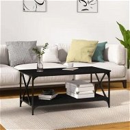 Detailed information about the product Coffee Table Black 100x50x45 cm Engineered Wood and Iron