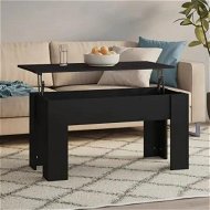 Detailed information about the product Coffee Table Black 101x49x52 cm Engineered Wood