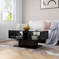 Detailed information about the product Coffee Table Black 103.5x50x44.5 Cm Engineered Wood.