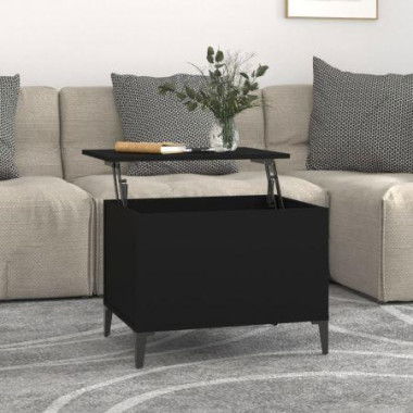 Coffee Table Black 60x44.5x45 Cm Engineered Wood.