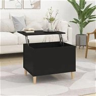 Detailed information about the product Coffee Table Black 60x44.5x45 cm Engineered Wood