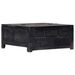 Coffee Table Black 65x65x30 cm Solid Mango Wood. Available at Crazy Sales for $489.95