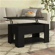 Detailed information about the product Coffee Table Black 79x49x41 cm Engineered Wood