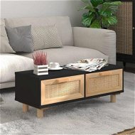Detailed information about the product Coffee Table Black 80x40x30 cm Engineered Wood&Solid Wood Pine