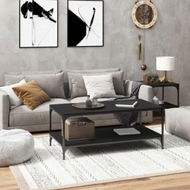 Detailed information about the product Coffee Table Black 80x50x40 Cm Engineered Wood