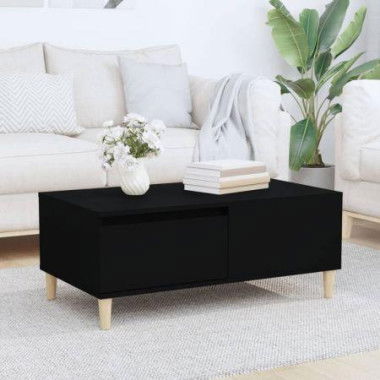 Coffee Table Black 90x50x36.5 Cm Engineered Wood.