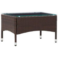 Detailed information about the product Coffee Table Brown 60x40x36 Cm Poly Rattan