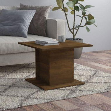 Coffee Table Brown Oak 55.5x55.5x40 Cm Engineered Wood.