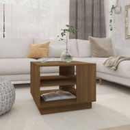 Detailed information about the product Coffee Table Brown Oak 55x55x43 Cm Engineered Wood