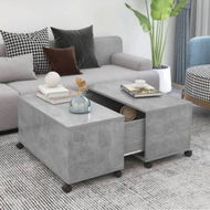 Detailed information about the product Coffee Table Concrete Grey 75x75x38 Cm Engineered Wood