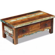 Detailed information about the product Coffee Table Drawers Solid Reclaimed Wood 90x45x35 Cm