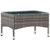 Detailed information about the product Coffee Table Grey 60x40x36 Cm Poly Rattan