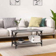 Detailed information about the product Coffee Table Grey Sonoma 80x45x45 Cm Engineered Wood And Iron