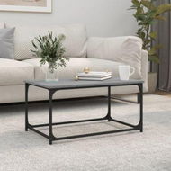 Detailed information about the product Coffee Table Grey Sonoma 80x50x40 Cm Engineered Wood And Iron