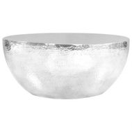 Detailed information about the product Coffee Table Hammered Aluminium 70x30 cm Silver