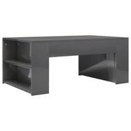 Detailed information about the product Coffee Table High Gloss Grey 100x60x42 Cm Engineered Wood