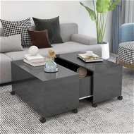 Detailed information about the product Coffee Table High Gloss Grey 75x75x38 cm Engineered Wood