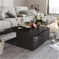 Detailed information about the product Coffee Table High Gloss Grey 80x80x31 cm Engineered Wood